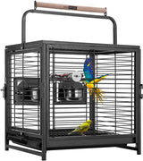 Jaula transportadora de viaje para pájaros de hierro forjado