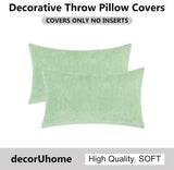 Fundas de Cojín Decorativas decorUhome 12x20, Chenilla Suave