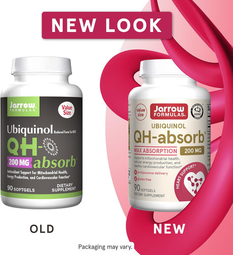 QH-Absorb CoQ10 200 mg Jarrow, Energía y Corazón, 90 cápsulas