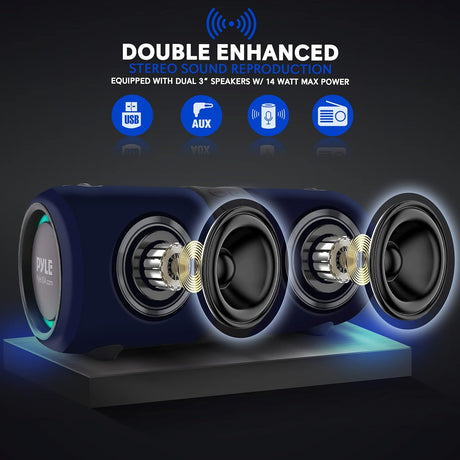 Parlantes Portátiles Bluetooth PYLE-HOME PSBWP9BL