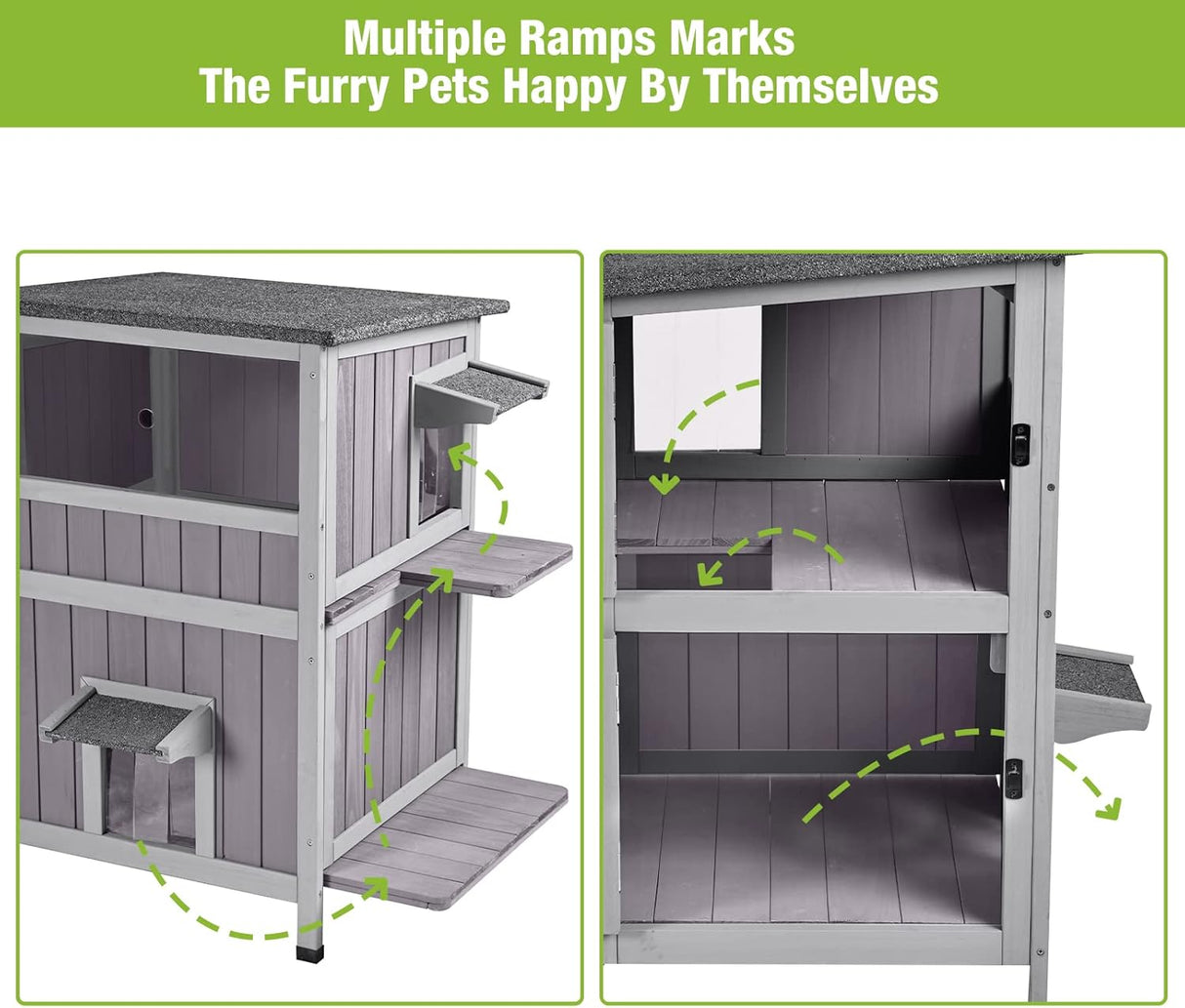 Casa para gatos GUTINNEEN refugio exterior impermeable modelo