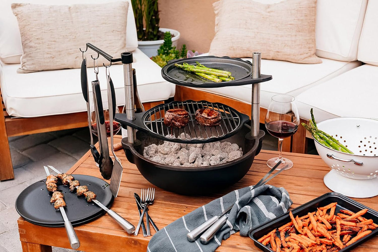 Soporte y herramientas BBQ BOLA | Juego para parrilla BOLA