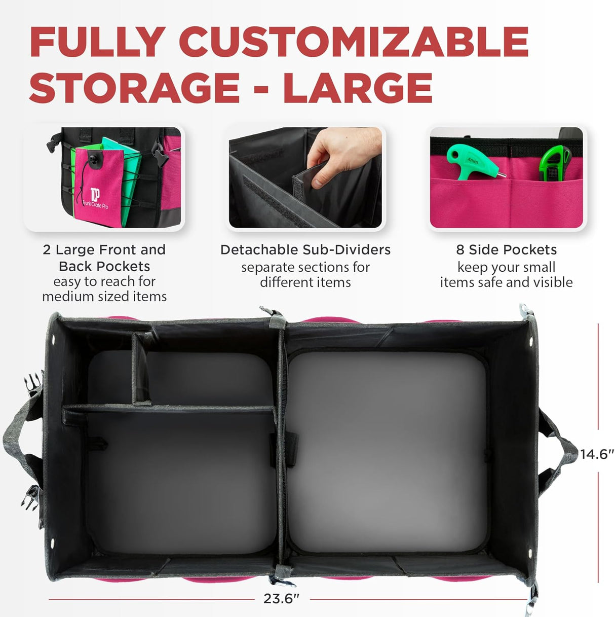 Organizador de Maletero SUV y Jeep TRUNKCRATEPRO - Ajustable
