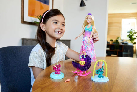Barbie Dreamtopia Set de Juego con Dragones y Muñeca, Accesorios