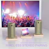 Parlante Bluetooth 5.3 inalámbrico IPX7, sonido estéreo 24W, RGB