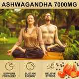 Cápsulas Orgánicas de Ashwagandha - 7000mg - 120 Cápsulas