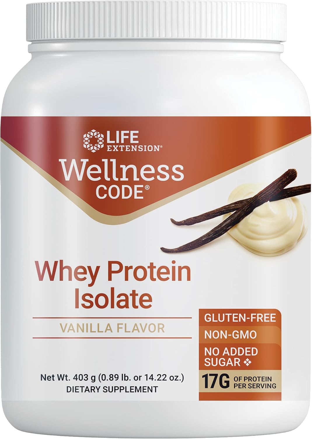 Proteína Aislada de Suero Life Extension Wellness Code® 403g