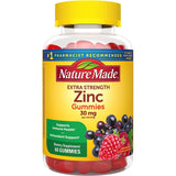 Suplementos de zinc extra resistentes de 30 mg  60 gomitas