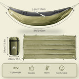Hamaca de Noche Cat, Saco de Dormir Aislante, 4 Estaciones, 8x3.6ft