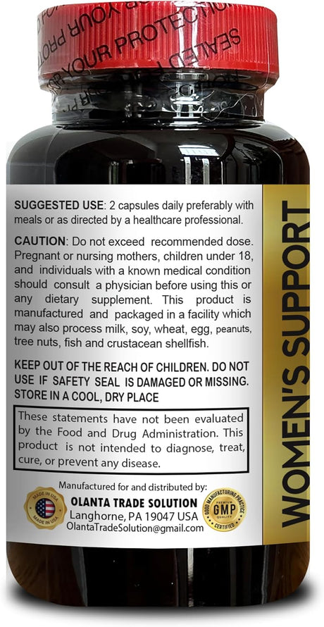 Suplemento de soporte menopáusico Sin hormonas con cohosh y multivitaminas, 60 cápsulas