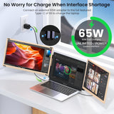 Extensor de pantalla 15.6'' portátil, 1080P, rotación 360°