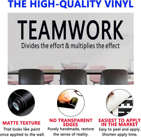 Vinilos Decorativos SEATUNE - Citas de Trabajo en Equipo 45X16