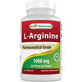 Suplemento L-arginina 1000 mg 120 und óxido nítrico