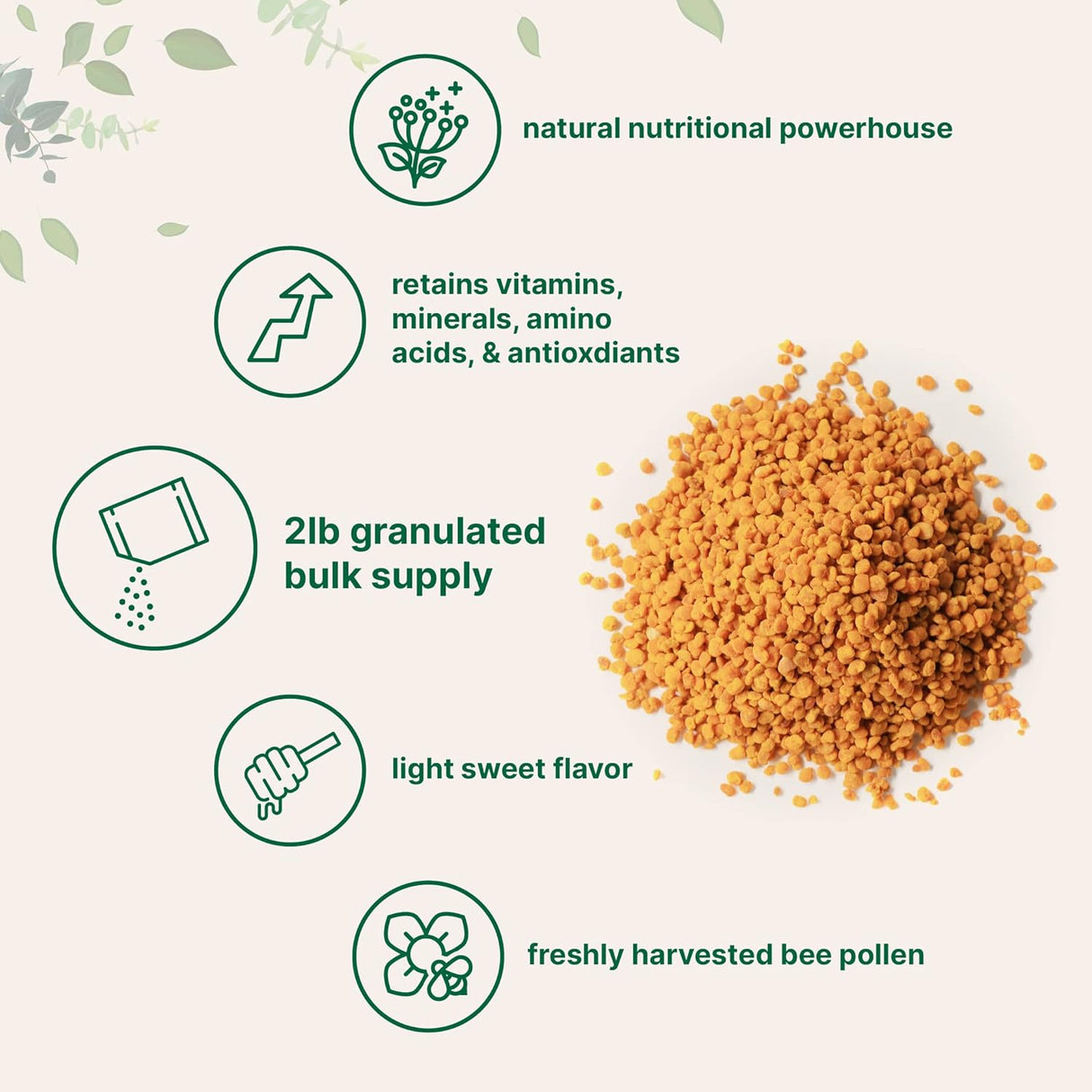 Suplemento Micro Ingredients Gránulos de polen de abeja puro