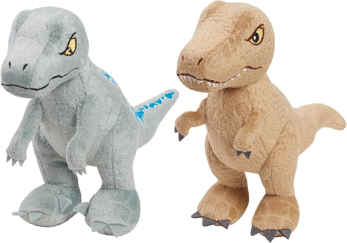 Peluches de dinosaurios Jurassic World, T-Rex y Blue, 7 pulgadas