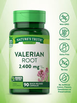 Suplementos de raíz de valeriana 2400 mg 90 unidades sin OMG