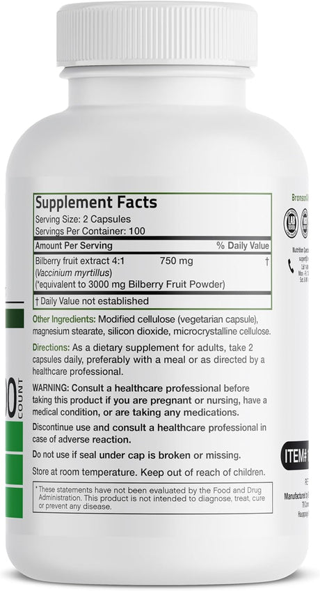 Suplemento Arándano Extra Strength 3000 mg  sin OMG 200 cáp