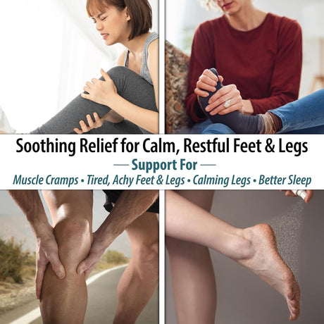 Spray de Magnesio para Pies y Piernas | Made en EE.UU. | Relajación y Alivio, 3oz