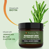 Aceite de menta de romero para cabello y raíces fuertes