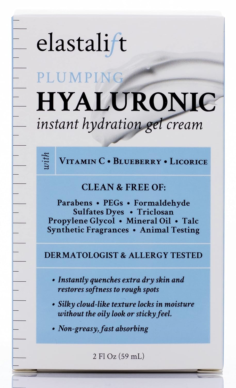 Crema hidratante con ácido hialurónico y vitamina C Elastali