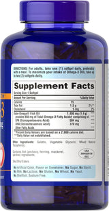 Puritan's Pride Omega-3 Fish Oil 1400mg Suplemento 240 Softgels