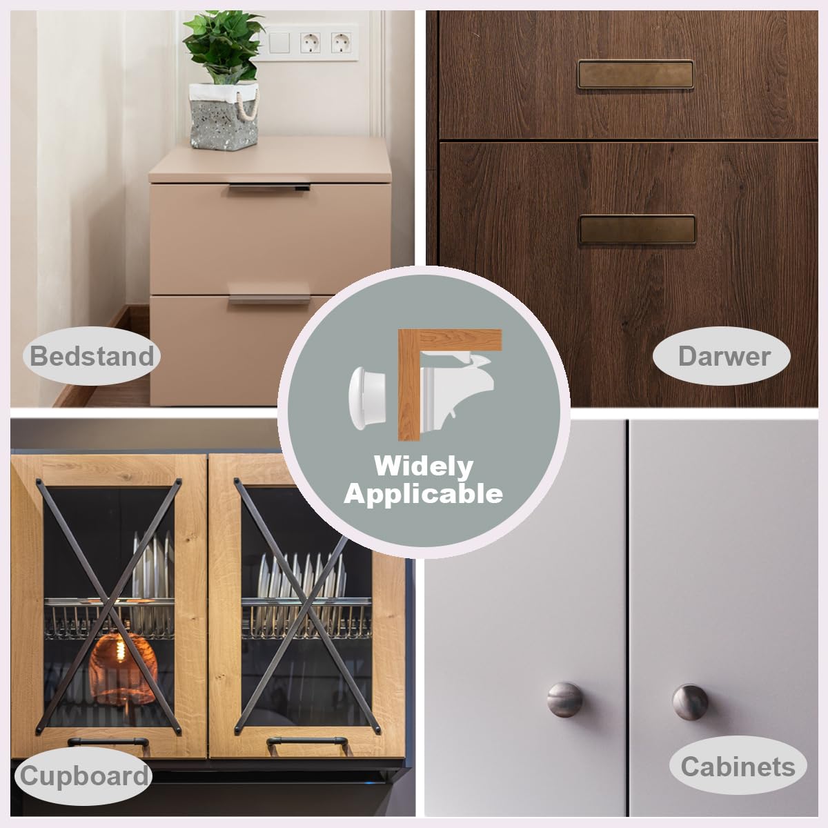 Cerraduras Magnéticas para Niños, Safety First, 4+1 Llave