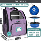 Mochila de lujo para gatos diseño ventilado lila