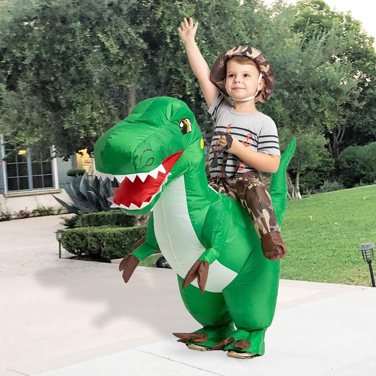 Disfraz inflable para niños de dinosaurio  unisex