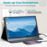 Monitor portátil KYY 15.6 1080P FHD USB-C HDMI HDR IPS