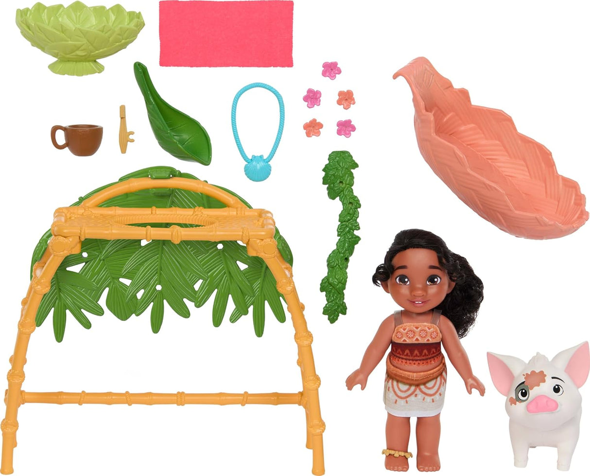 Set de baño Moana con muñeca, amigos y accesorios Mattel