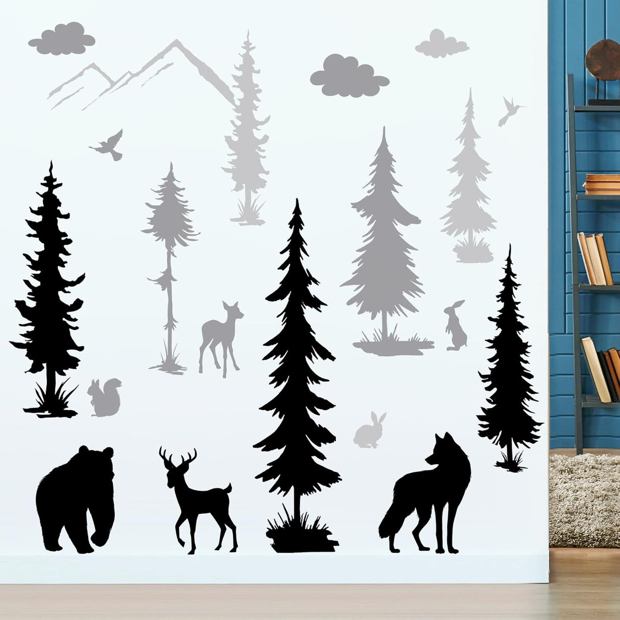 Decoración Pared Siluetas Animales Bosque - Stickers DIY