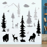 Decoración Pared Siluetas Animales Bosque - Stickers DIY
