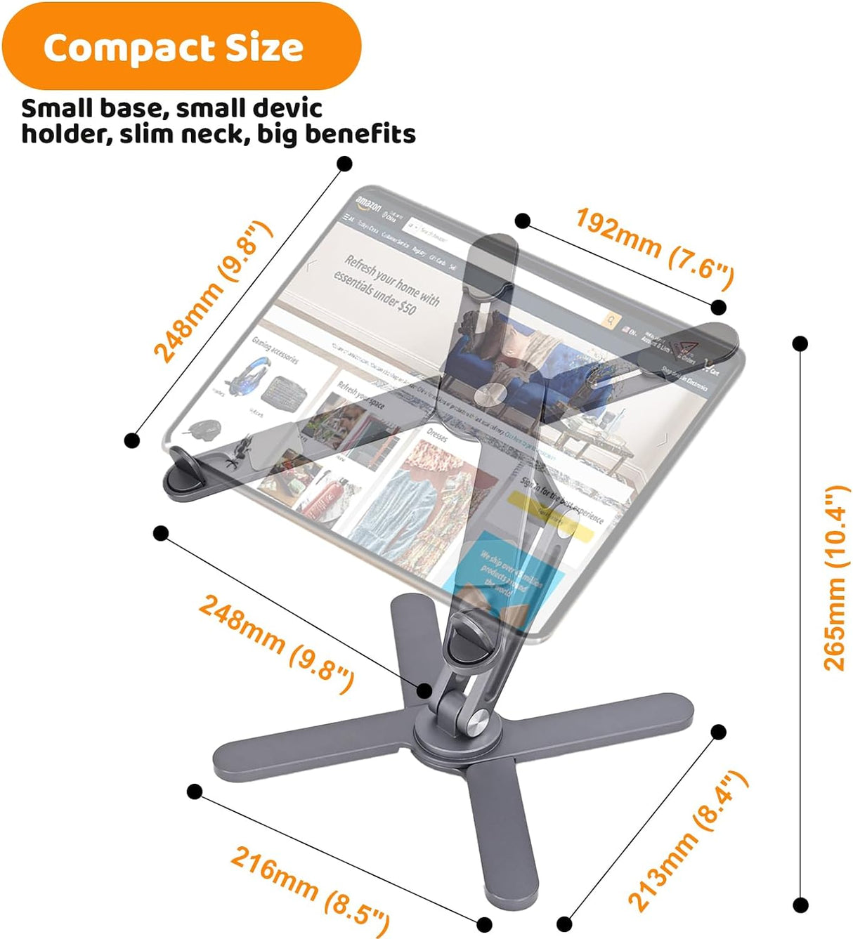 Soporte para computadora portátil con base giratoria 360