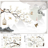 Pegatinas de Pared BWCXXZH, Murales de Flor de Cerezo 50x74