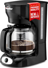 Cafetera Mueller 12 Tazas: Auto-Off, Filtro Reutilizable, Modelo: MCM-12