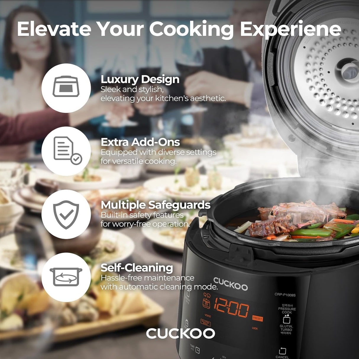 Arrocera Eléctrica Cuckoo 6 Tazas, 12 Programas, Modelo 6 Cup