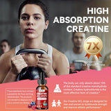 Creatine HCL Liquid Drops for Men &amp; Women, Creatine Hydrochloride with L-Carnitine, L-Glutamine, BCAA, Vitamin B12 &amp; B6 for Muscle Growth &amp; Recovery-Vegan, Mixed Berry Flavor Flavor, 2 Fl Oz