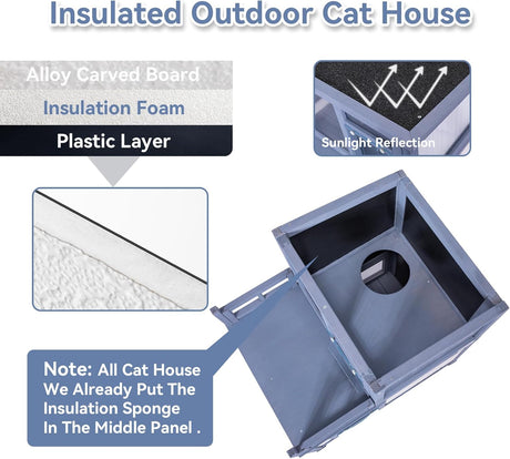 Casa de gato duradera para exteriores resistente Petsfit