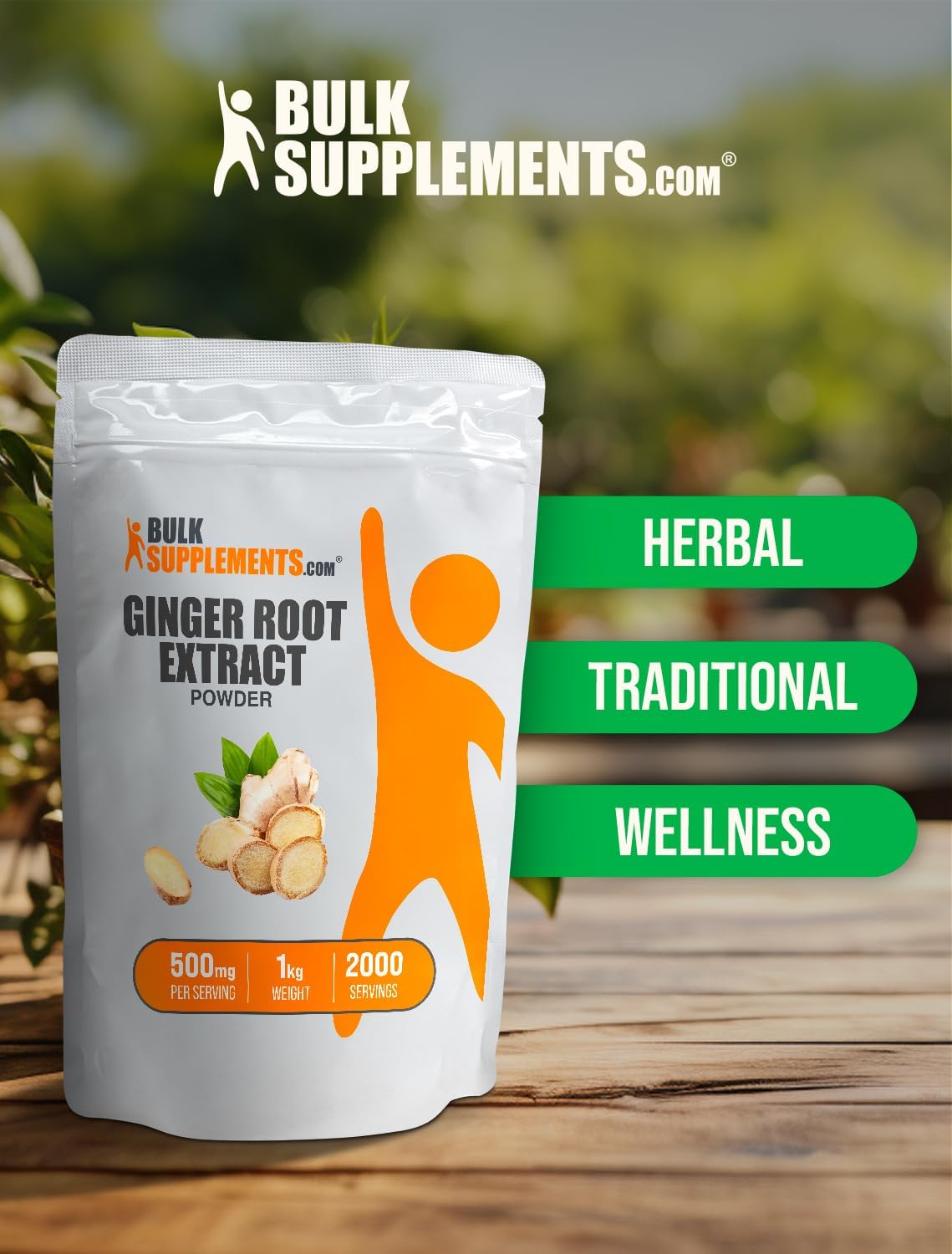 Extracto de Jengibre en Polvo, Suplemento Herbal, 500mg
