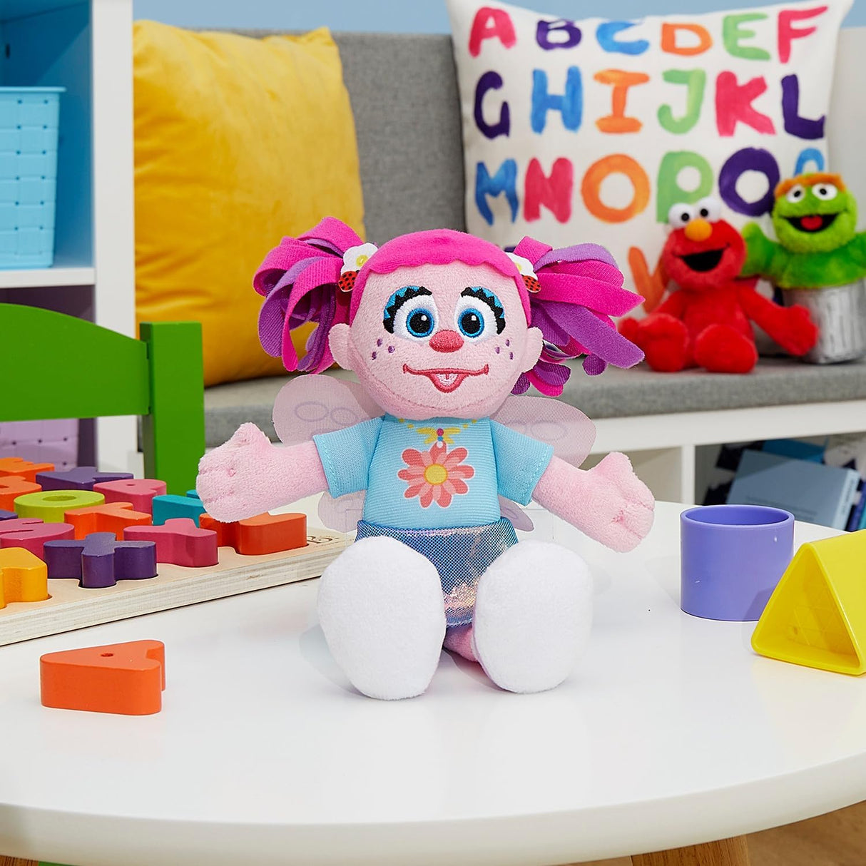Set de Peluches Elmo y Abby Cadabby 8” Ecoamigables Sesame Street
