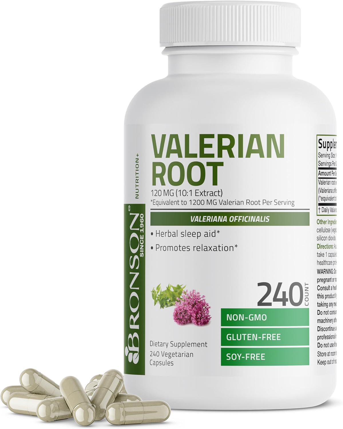 Suplemento de raíz de valeriana Promueve la relajación 240 u
