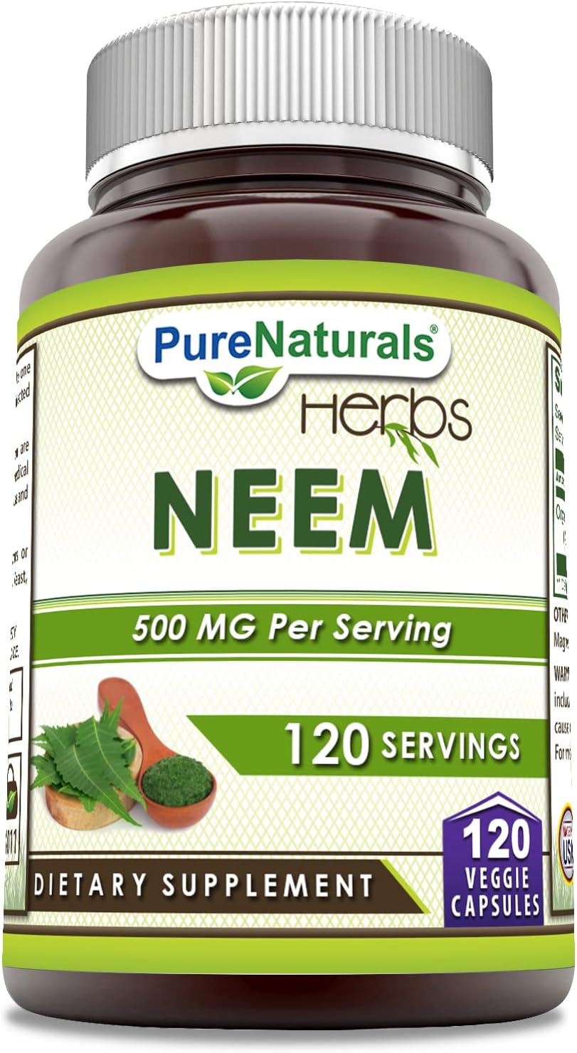 Suplemento Neem hecho con hoja de neem natural  120 cáp