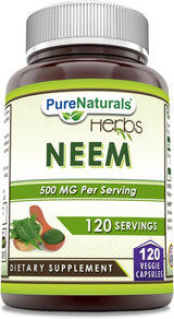 Suplemento Neem hecho con hoja de neem natural  120 cáp