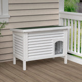 Casa para Gatos GDLF, Madera Sólida, Techo Impermeable, 31.9