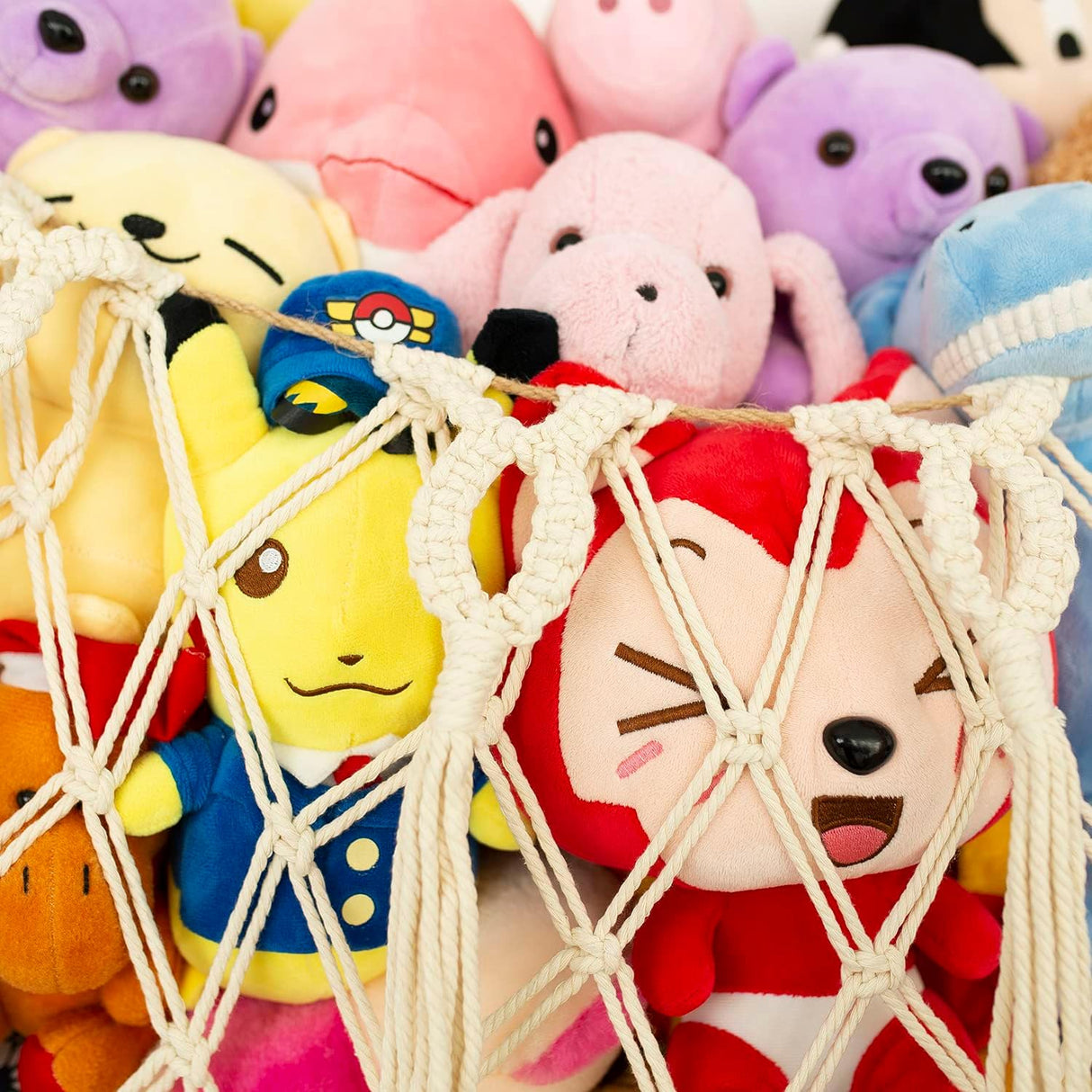 Red para Juguetes de Peluche Hecha a Mano para Pared