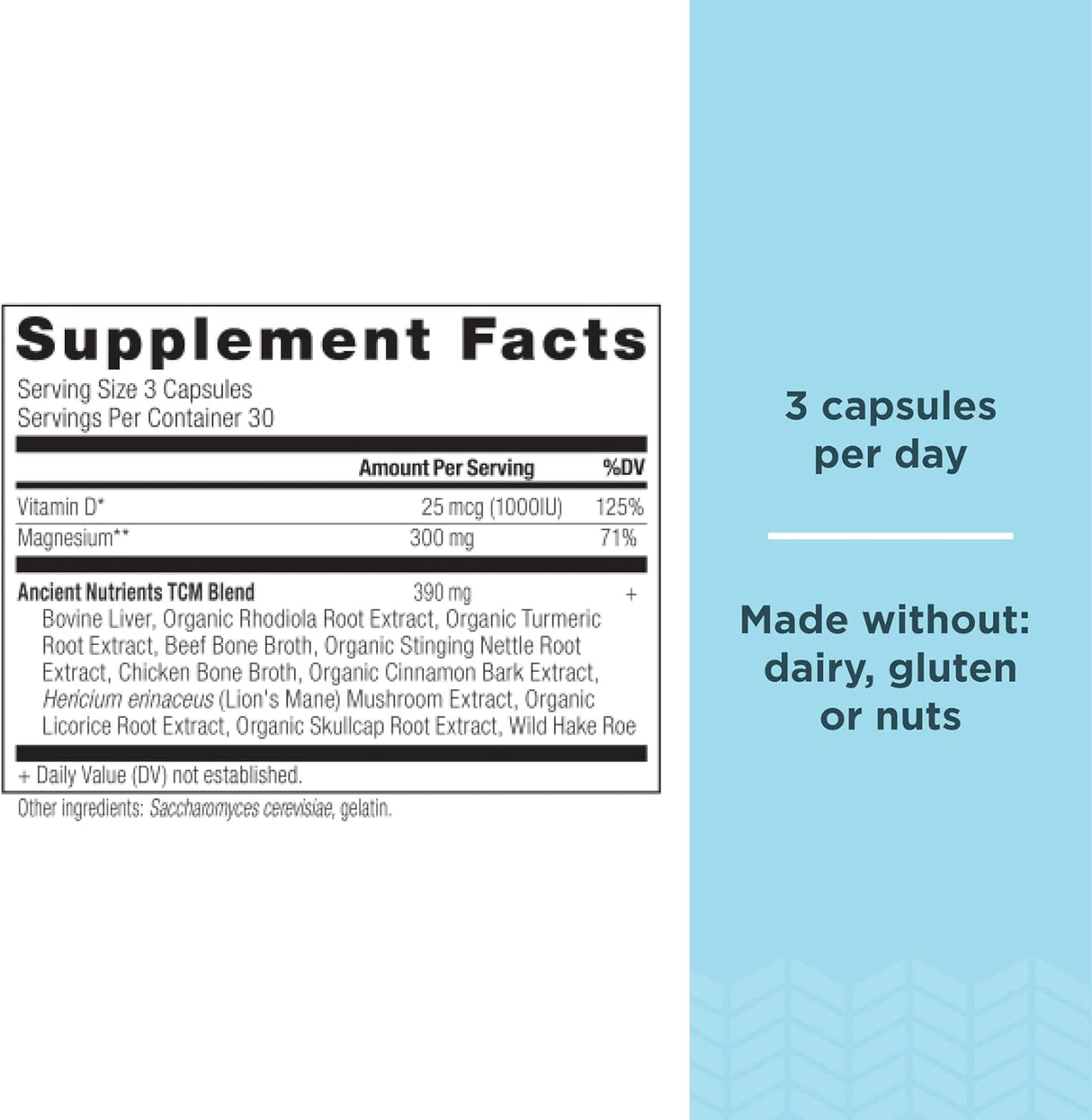 Suplemento de magnesio 300 mg con vitamina D, 90 cápsulas