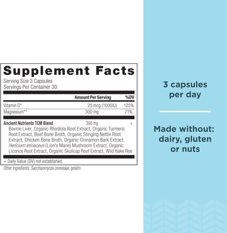 Suplemento de magnesio 300 mg con vitamina D, 90 cápsulas