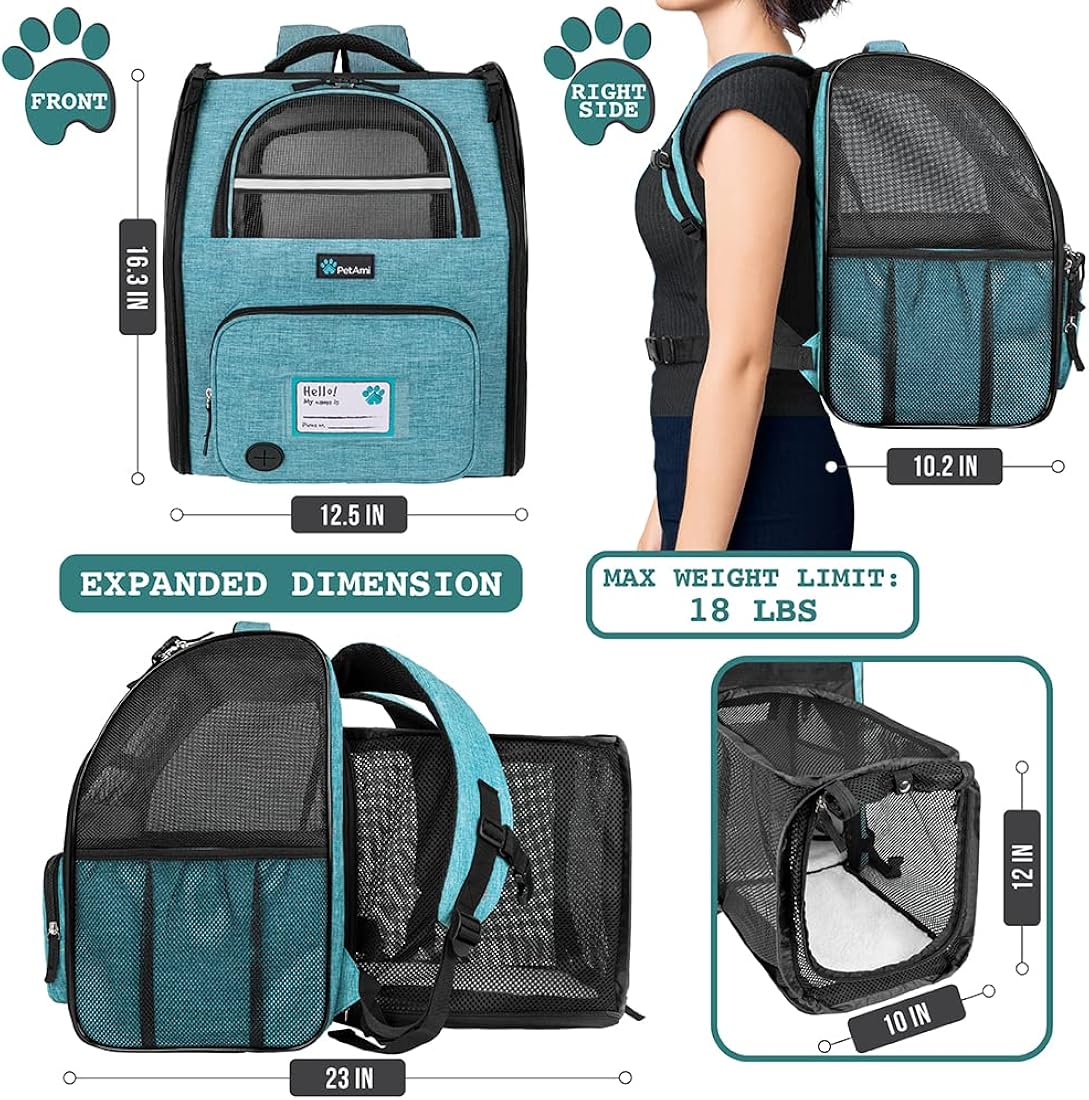 Mochila para gatos expandible para viajes y senderismo
