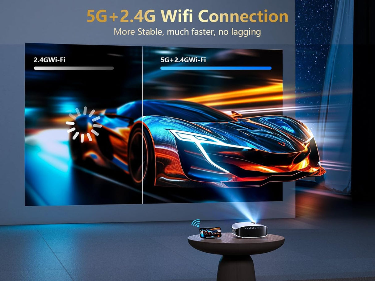 Proyector GooDee 4K Smart, 5G WIFI, Bluetooth, Dolby Audio