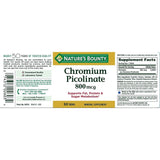 Suplemento mineral de Picolinato de cromo en tabletas
